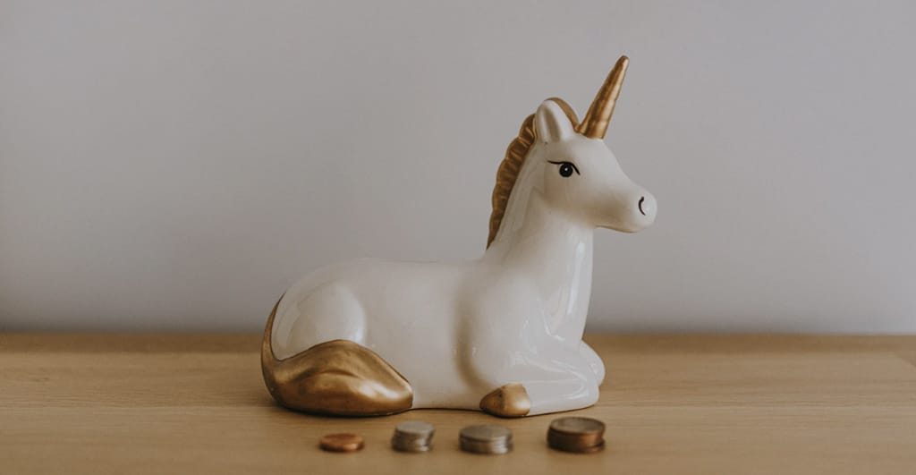 cash register in the shape of a unicorn